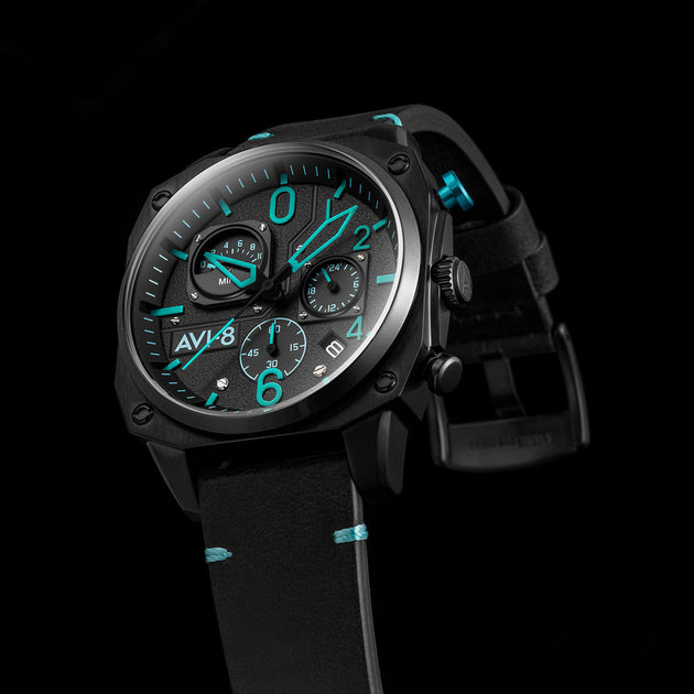 AVI-8 Hawker Hunter Retrograde Chronograph Blue Diamond* – Watches.com