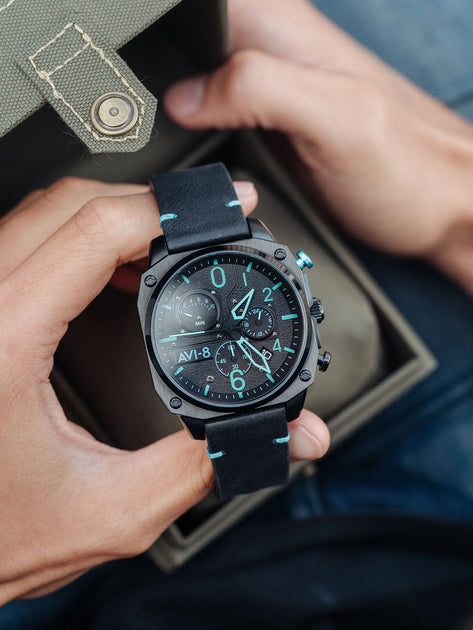 Hawker Hunter Retrograde Chronograph Blue Diamond – Watches.com