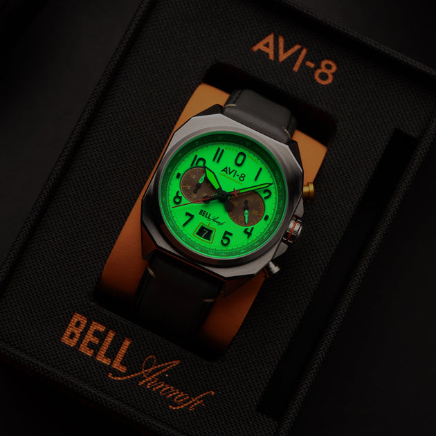 AVI-8 Bell X-1 Machbuster Chronograph Camel Brown | Watches.com