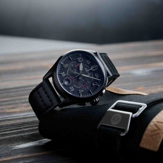 AVI-8 Spitfire Lock Chronograph Slate Black – Watches.com