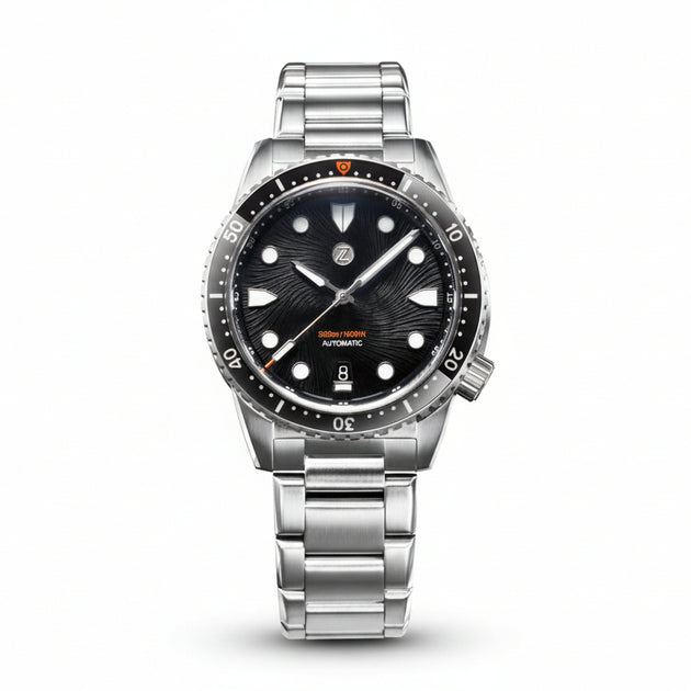 Zelos Mako Automatic 500M Diver Steel Orange | Watches.com