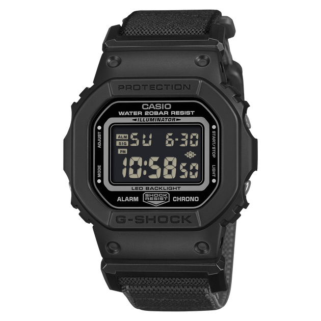 【ジャンク】Casio G-Shock DW5600 DW500 BG165 G-Shock DW5600 Cloth Band Digital Black | Watches.com
