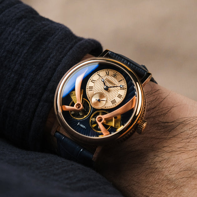 Thomas Earnshaw Beaufort Anatolia Automatic Rose Gold Blue