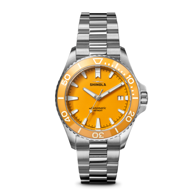 Shinola Monster Automatic Lake Huron 39mm Sun Lake Orange