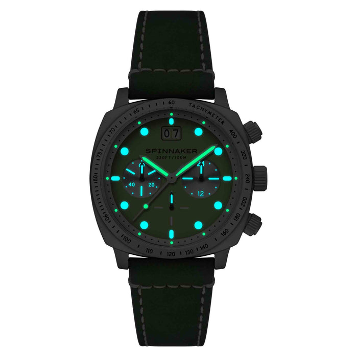 Spinnaker Hull Chronograph Napier Green angled shot picture