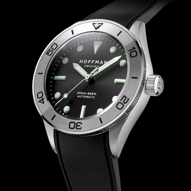 unique shape Hoffman Diver 40 Automatic Obsidian Limited Edition