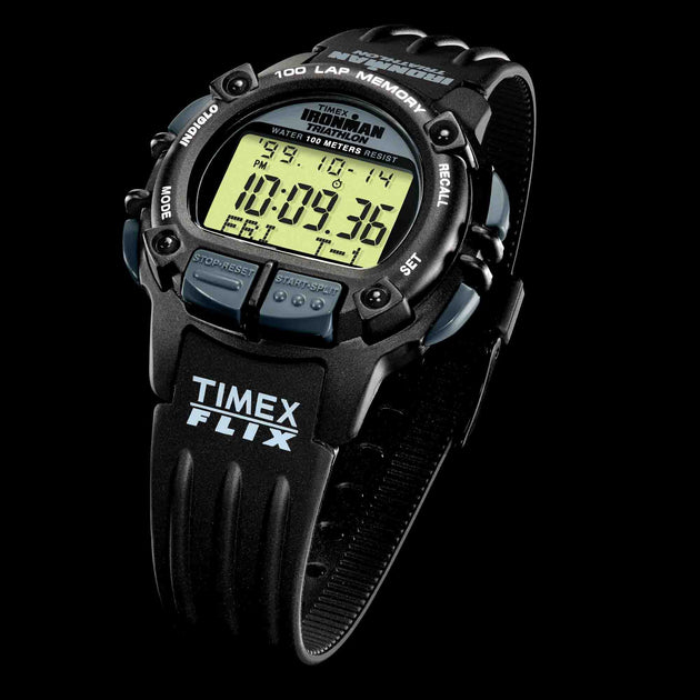 TIMEX IRONMAN Flix 100 Lap 42mm PU Strap Watch