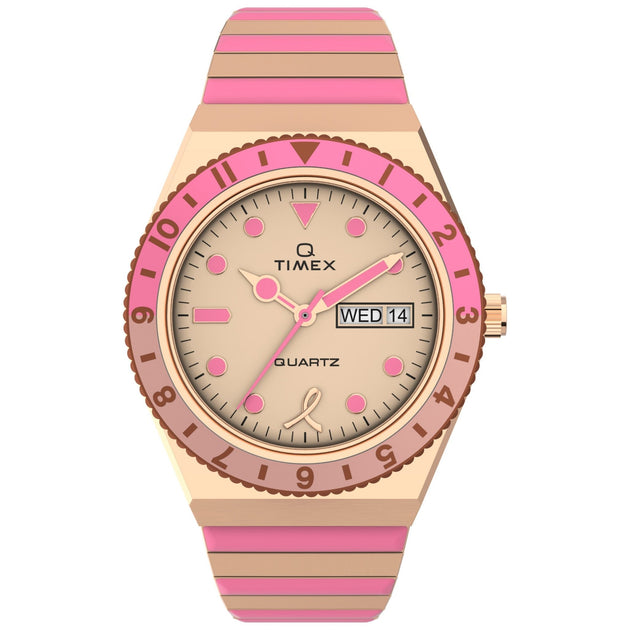Timex Q x BCRF 36mm Pink SS | Watches.com