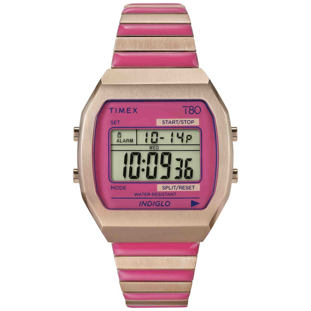 Timex T80 36mm Rose Gold Pink SS | Watches.com