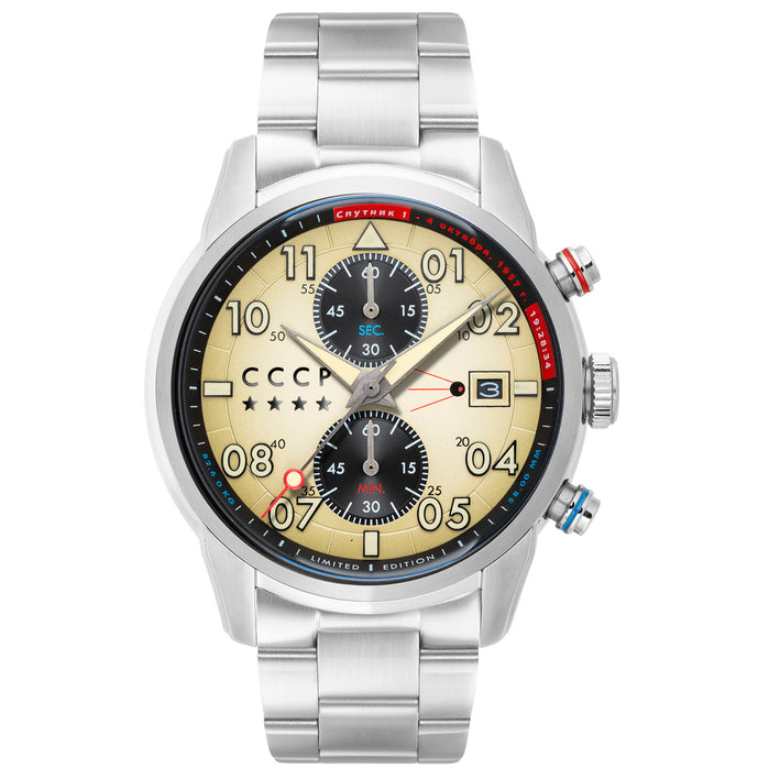 CCCP Space Chronograph Beige angled shot picture