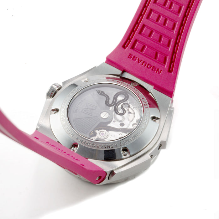 Nsquare Snake Queen Automatic 39mm Cherry Red angled shot picture