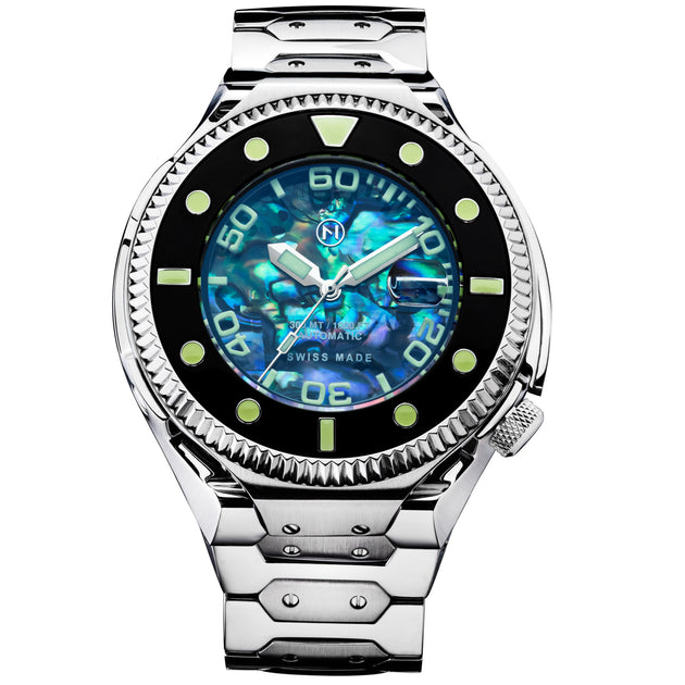 Nove Swiss Atlantean Automatic Silver Abalone