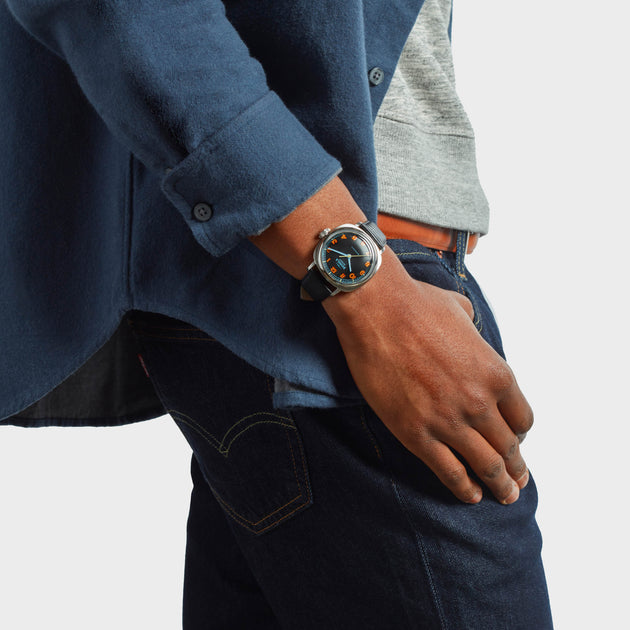 Shinola The Mechanic Hand Wind 39mm Black Limited Edition