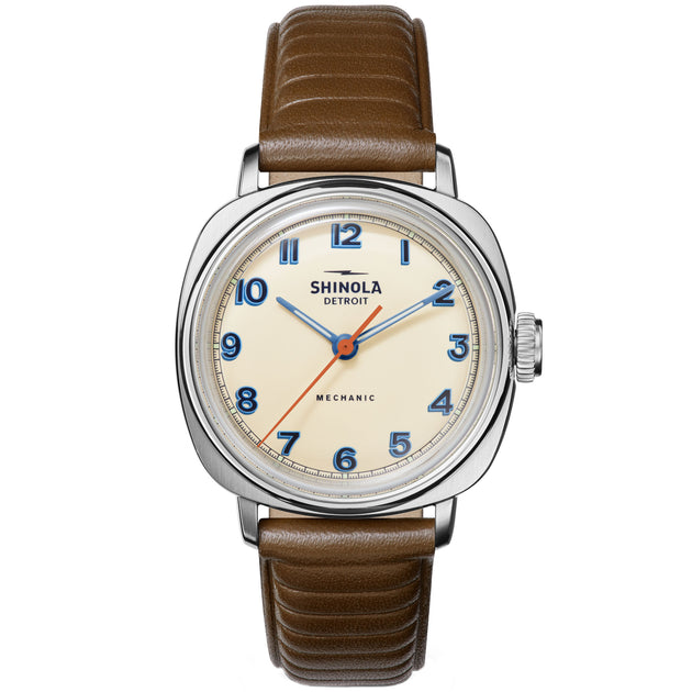 Shinola The Mechanic Hand Wind 39mm Cream Limited Edition
