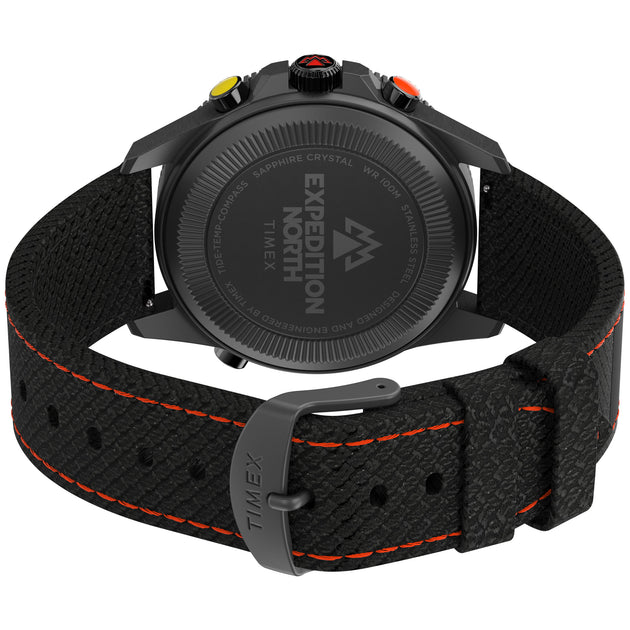 TIMEX　タイメックス　 Expedition E-Compass Timex Expedition North Tide-Temp-Compass 43mm Black | Watches.com