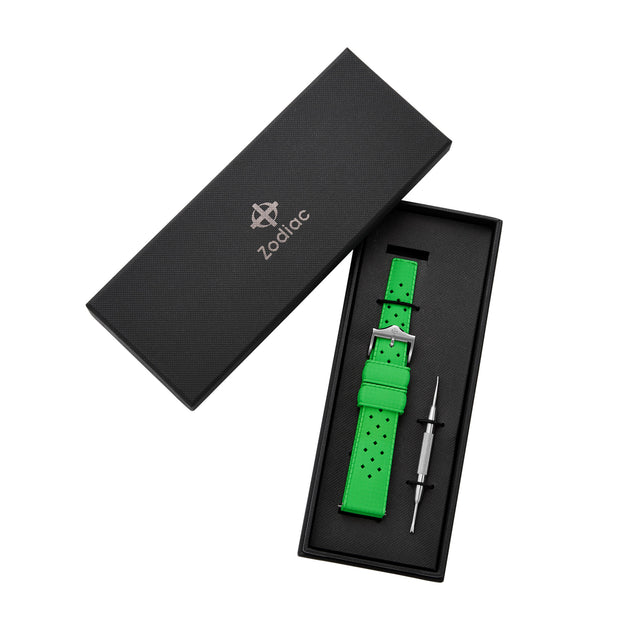Zodiac 20mm Green Rubber Strap