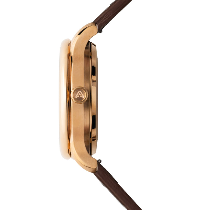 Archetype Archer Automatic Rose Gold Brown angled shot picture