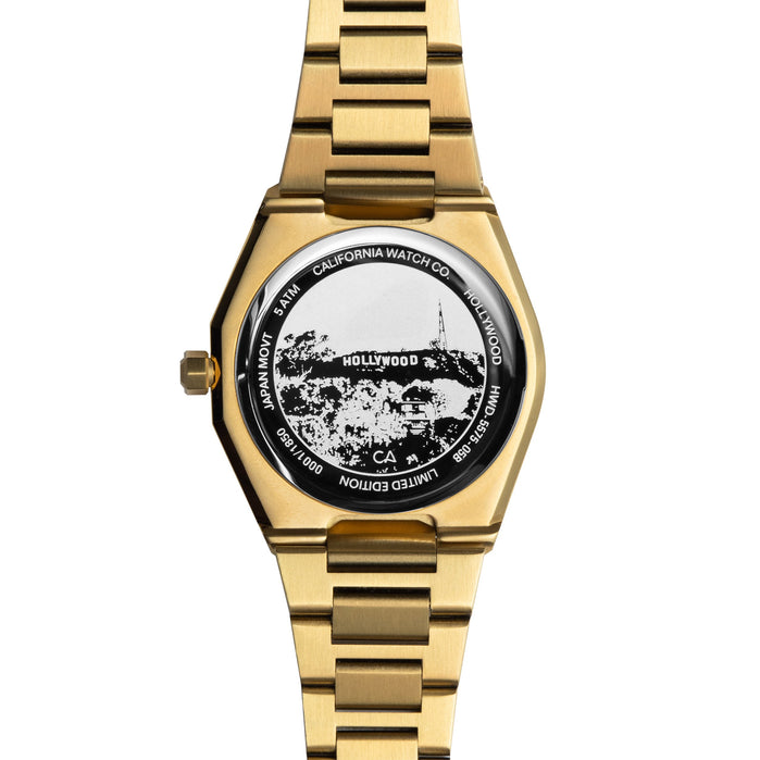 California Watch Co. Hollywood 32 All Gold angled shot picture