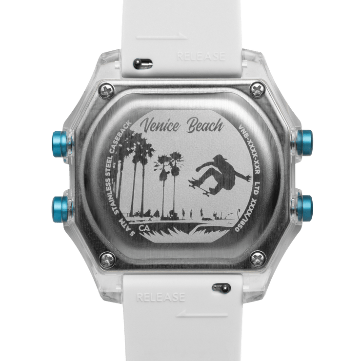 California Watch Co. Venice Beach Digital Clear White