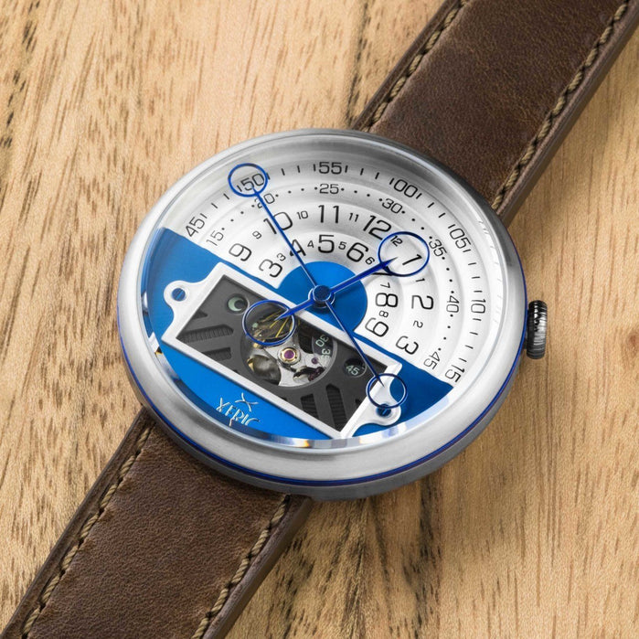 Xeric Halograph II Automatic Blue Brown Limited Edition angled shot picture