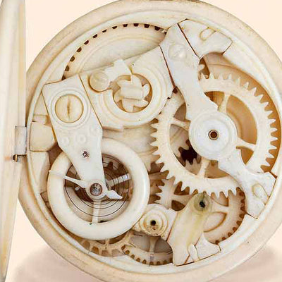 Watches & Movements Made Entirely of Bone - 19th Century Bronnikov Pocket Watches