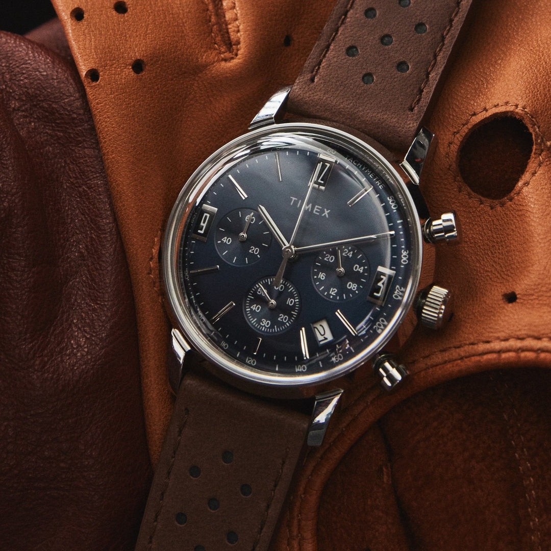 Timex Marlin Tachymeter Chronograph 40mm Blue | Watches.com