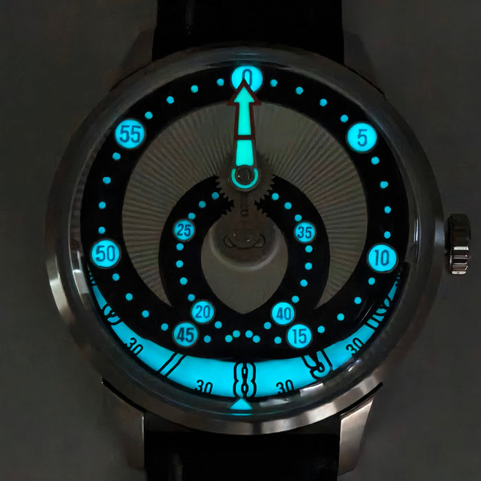 Mandetbrote Orbital Automatic Blue Flow Limited Edition angled shot picture