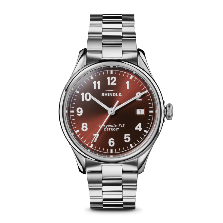 Shinola Vinton 38mm Whiskey SS