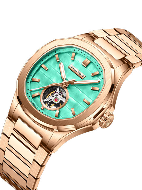 Manufaktur Waldhoff Navigator Swiss Automatic Rose Gold Mint