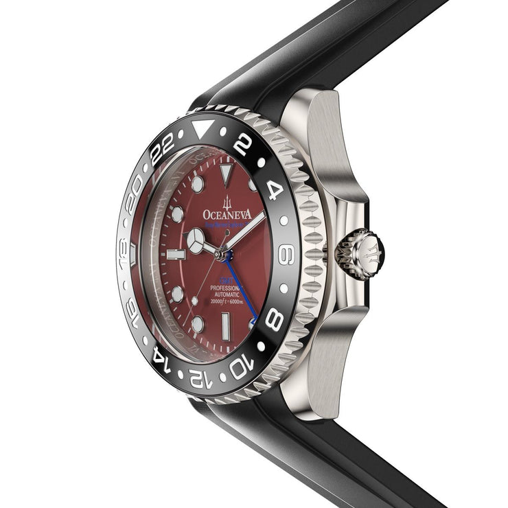 Oceaneva 6000m GMT Deep Marine Explorer VI Grade 5 Titanium Automatic Burgundy