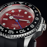 Oceaneva 6000m GMT Deep Marine Explorer VI Grade 5 Titanium Automatic Burgundy