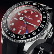 Oceaneva 6000m GMT Deep Marine Explorer VI Grade 5 Titanium Automatic Burgundy