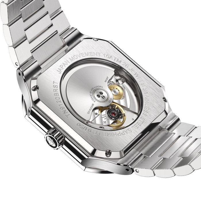 Oceaneva Tenuis Automatic Thin Calendar Brown angled shot picture