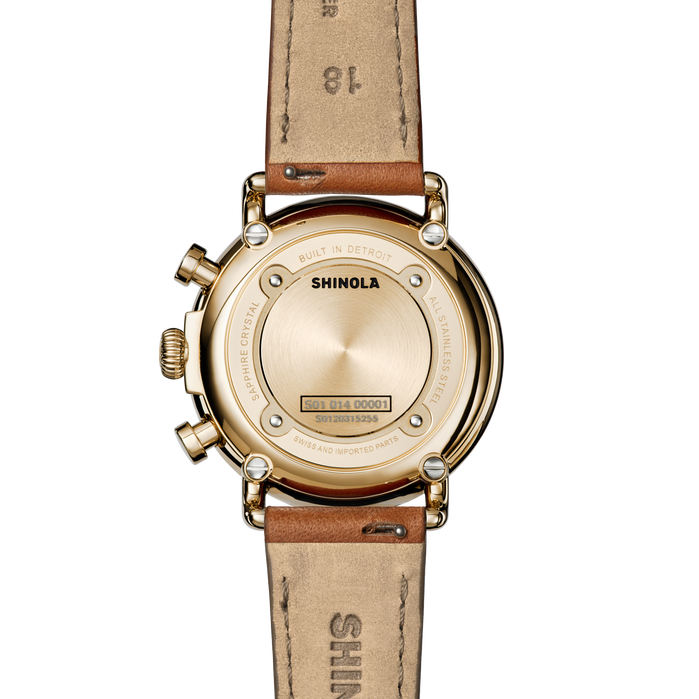 Shinola Runwell Chronograph 37mm Cream angled shot picture