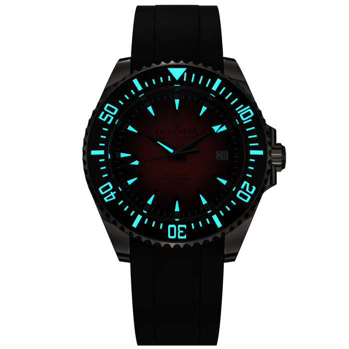 Oceaneva Deep Marine Explorer VI Titanium Automatic 6000m Coral Burst angled shot picture