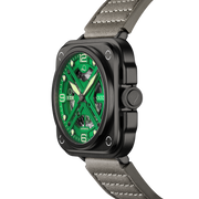 OLTO-8 IRON-X Square Skeleton Automatic Watch Green
