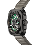 OLTO-8 IRON-EX Square Skeleton Automatic Watch Green