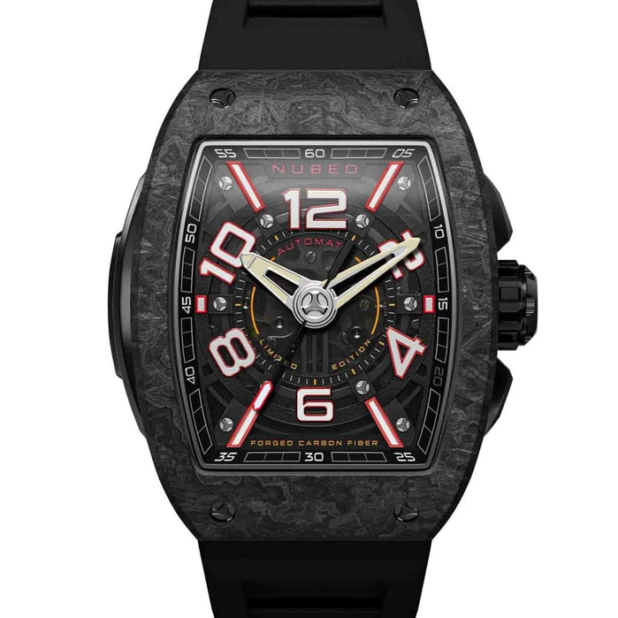Nubeo x Watches.com Forged Carbon Parker Automatic Limited Edition angled shot picture