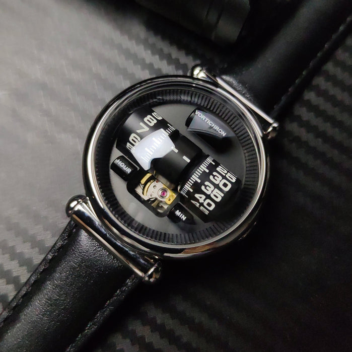 Vortichron Double Roller Automatic Steel Black angled shot picture