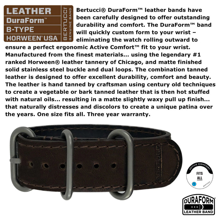 Bertucci #12149 A-2TR Field Pro GMT Black Alpina Brown Duraform™ Leather angled shot picture