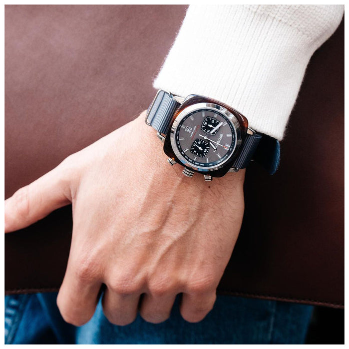Briston Clubmaster Sport Chrono 42mm Grey angled shot picture