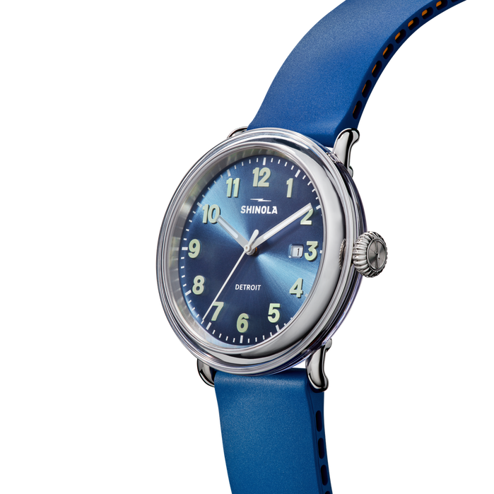 Shinola Runwell Detrola 41mm Blue angled shot picture