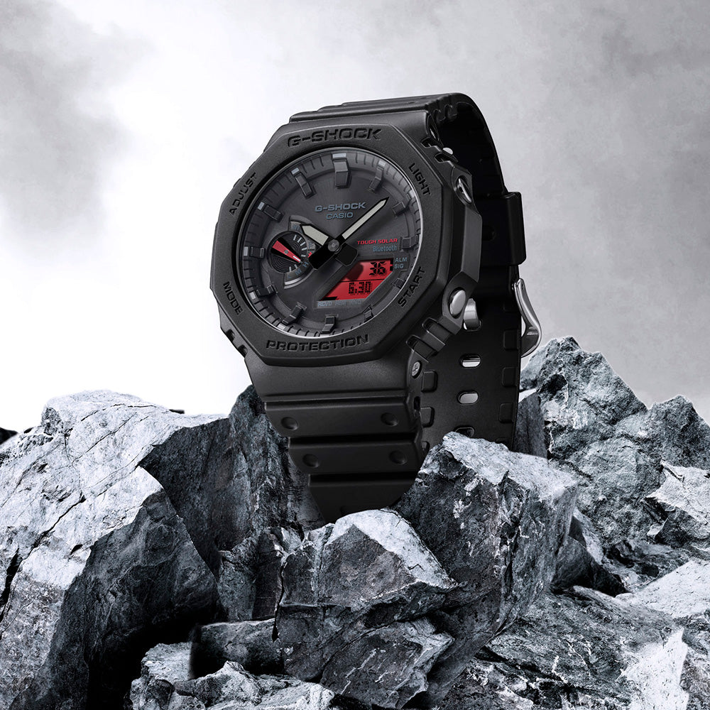 G-Shock GAB2100 Ana-Digi Bold Black Red | Watches.com
