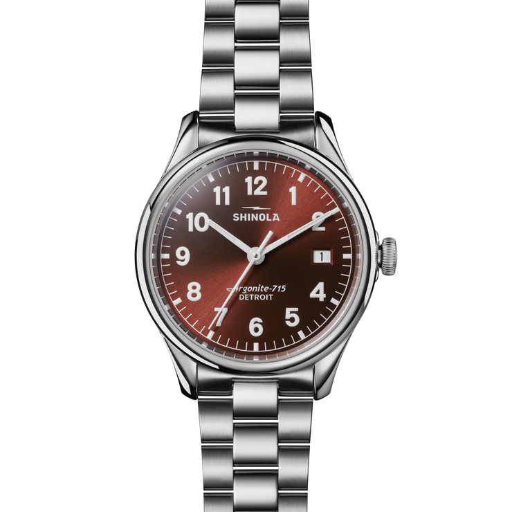 Shinola Vinton 38mm Whiskey SS