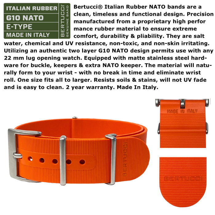 Bertucci #12148 A-2TR Field Pro GMT Black Expeditionary Orange Italian Rubber angled shot picture