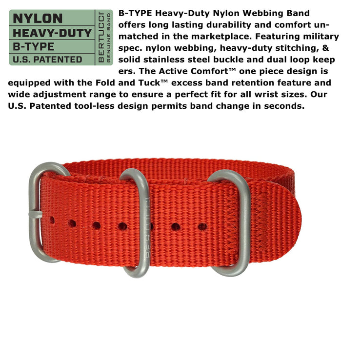 Bertucci #12145 A-2TR Field Pro Black International NASA Orange Nylon angled shot picture