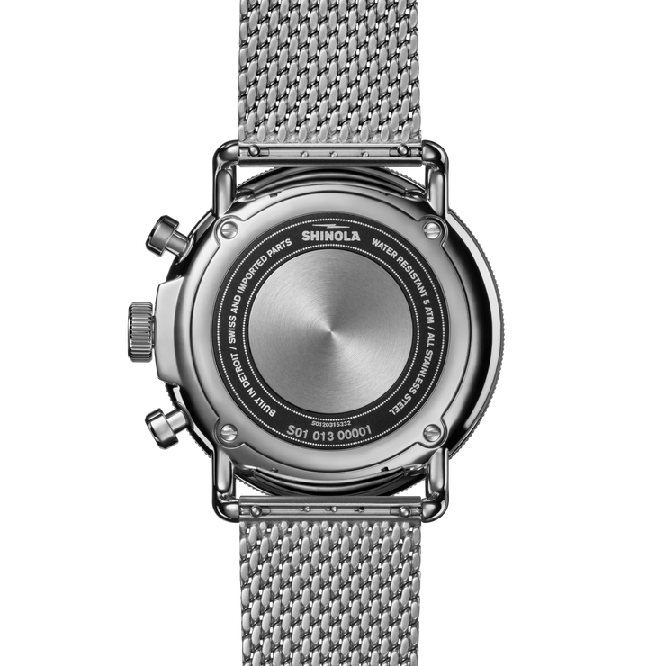 Shinola Canfield C56 Chrono 43mm Silver SS Whiskey