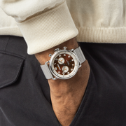 Shinola Canfield C56 Chrono 43mm Silver SS Whiskey