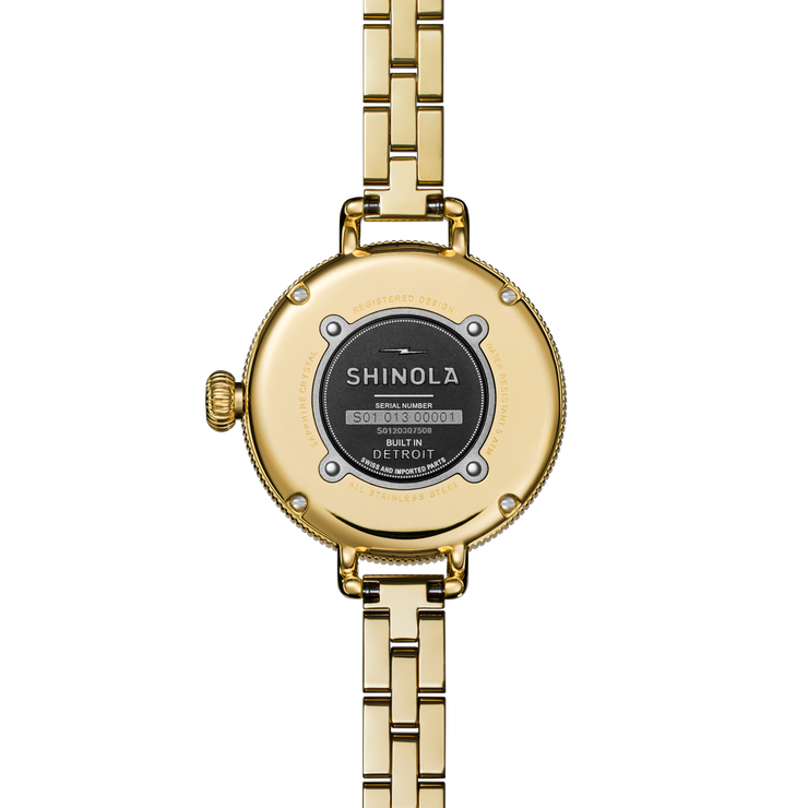 Shinola Birdy 34mm Gold Flake