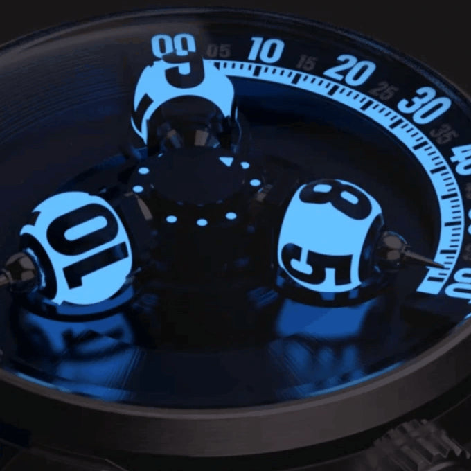 Vortichron TimeOrb 3D Wandering Hour Black Limited Edition angled shot picture